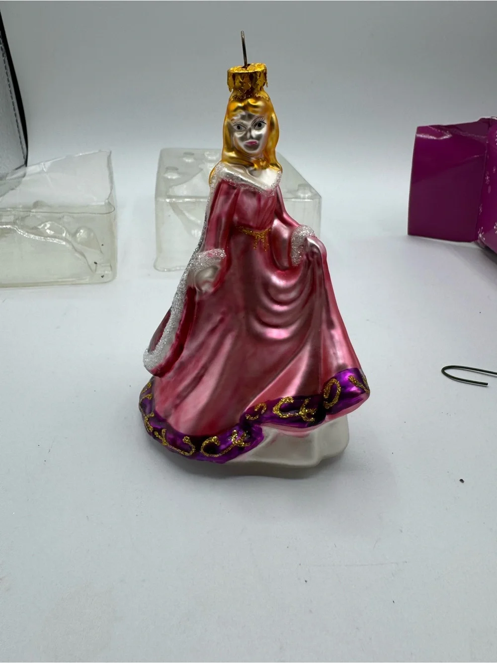 Disney Sleeping Beauty Blown Glass Ornament